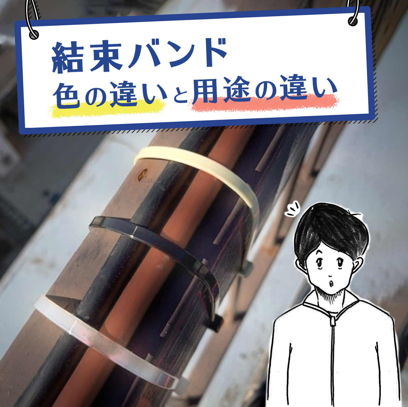 結束バンド部 結束バンド 色の違いと用途の違い