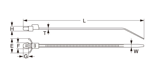 結束バンド | プッシュタイ（取付穴径φ4.8mm）押込固定タイプ